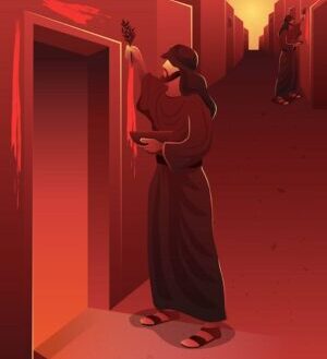 a blink of an eye, Redeemed by the Lamb, israelites, some, blood, lamb, their,doorway,