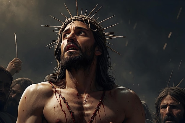 a blink of an eye, Behold the Man, Jesus, wearing, crown, of ,thorns, from, Romans