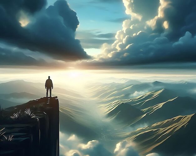 a blink of an eye, planning, great, view, on, top, of, mountain