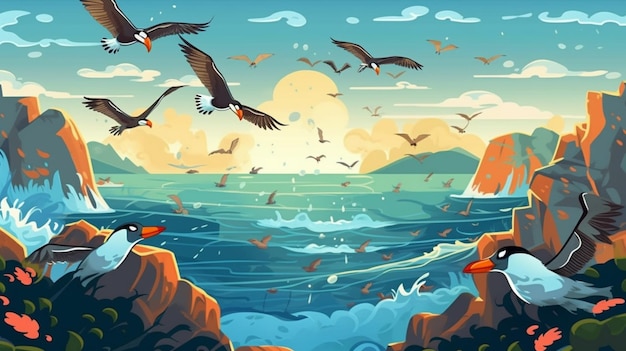 a blink of an eye, Filling the Air and Seas, BIRDS, SEA ,CREATURES