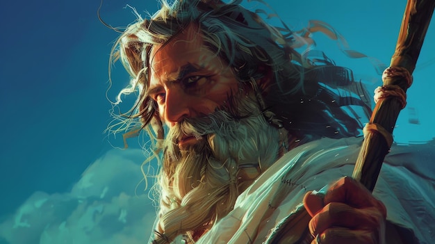 a blink of an eye, Reach Out Your Hand, moses, holding, staff
