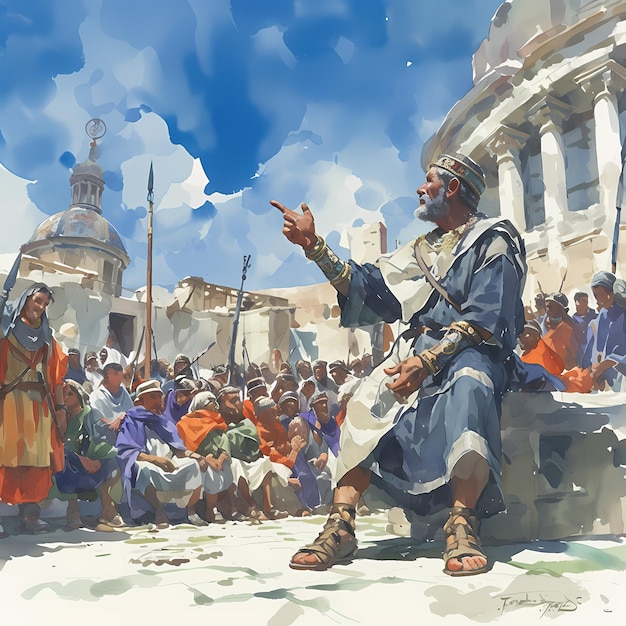 a blink of an eye, Prisoner for the Lord, apostle, Paul, speaks ,to, crowd
