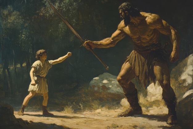 a blink of an eye, David And Goliath, daivid, fighting, goliath