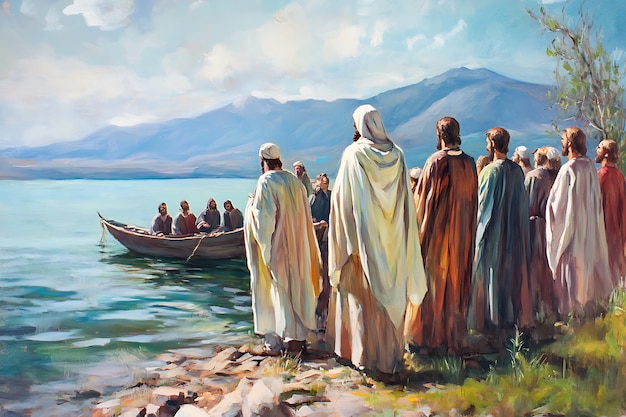 a blink of an eye, Teach By The Lake, JESUS, TEACHING,BY, THE, LAKE