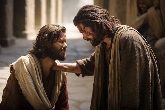 a blink of an eye, But One Flesh, Jesus, heals, blind, man, on, road